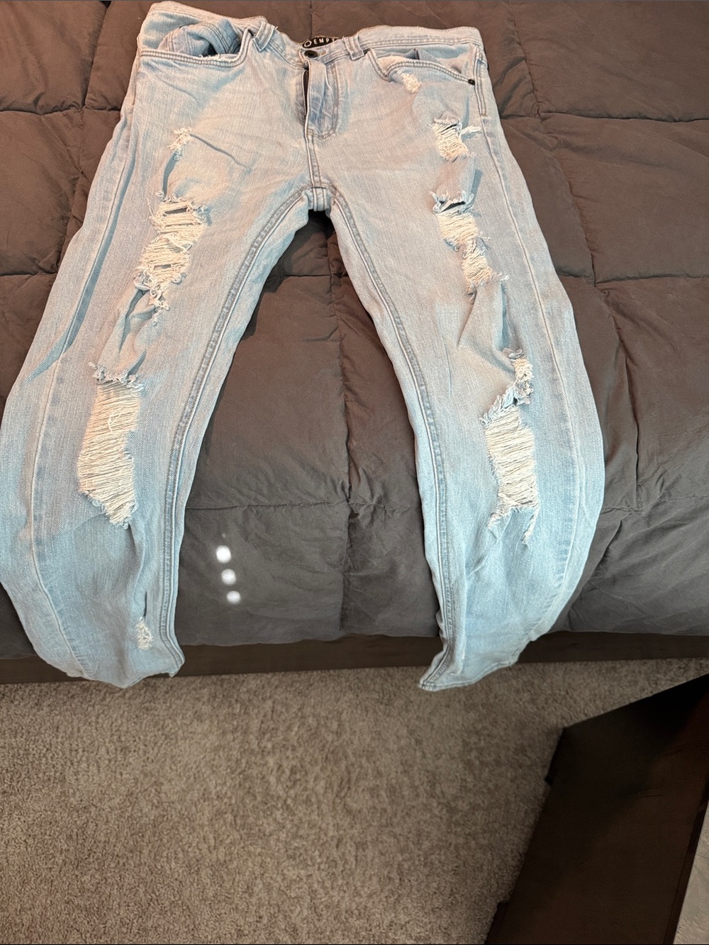 Empyre Light Blue Distressed Skinny Men's Jeans